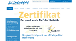 Desktop Screenshot of hachenberg-umzuege.de