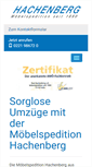 Mobile Screenshot of hachenberg-umzuege.de